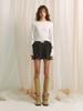 Minderly Out Pocket Ribbon Shorts - Charcoal