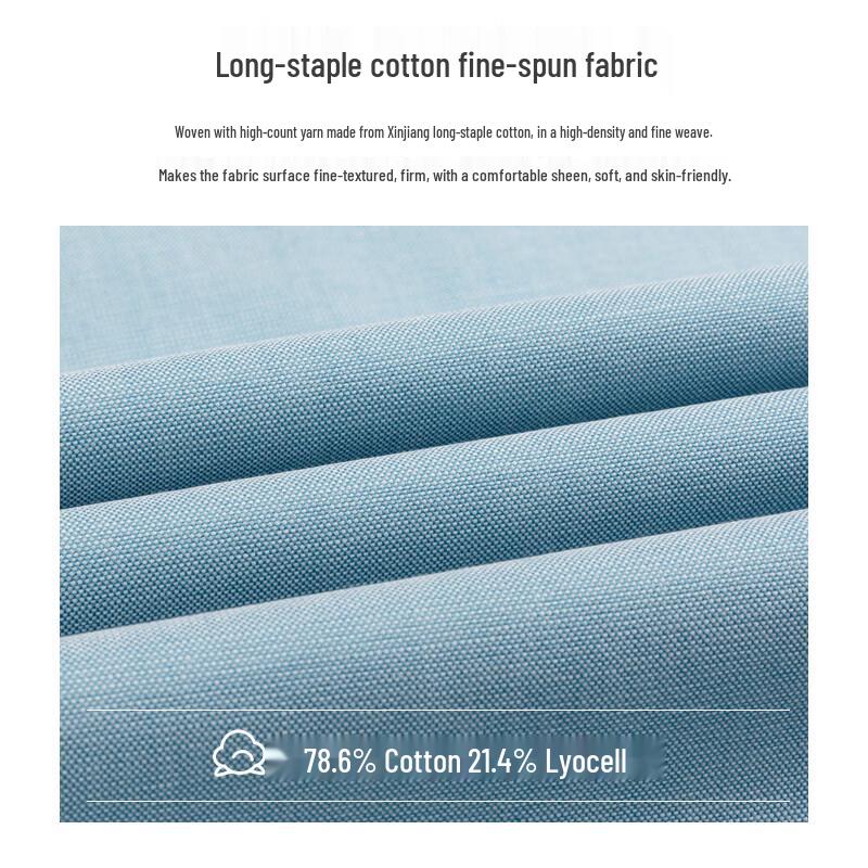 ROMON Men's Xinjiang Long-Staple Cotton Short Sleeve Business Shirt