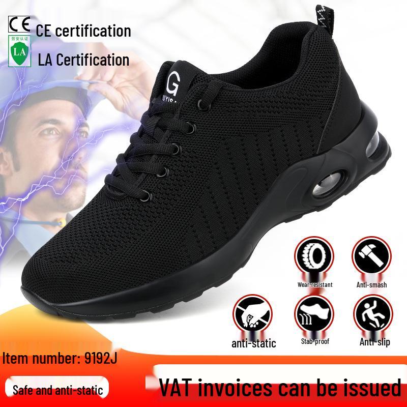 Atmungsaktive Antistatische Durchtrittsichere Anti-Quetsch-Sicherheitsarbeitsschuhe mit Fly-Knit