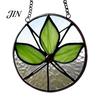 Lightweight Outdoor Decor Acrylic Leaf Hanging Pendant, Waterproof Sunproof Window Hanging, Decorative Four-leaf Clover Pendant Ornament with Colorful