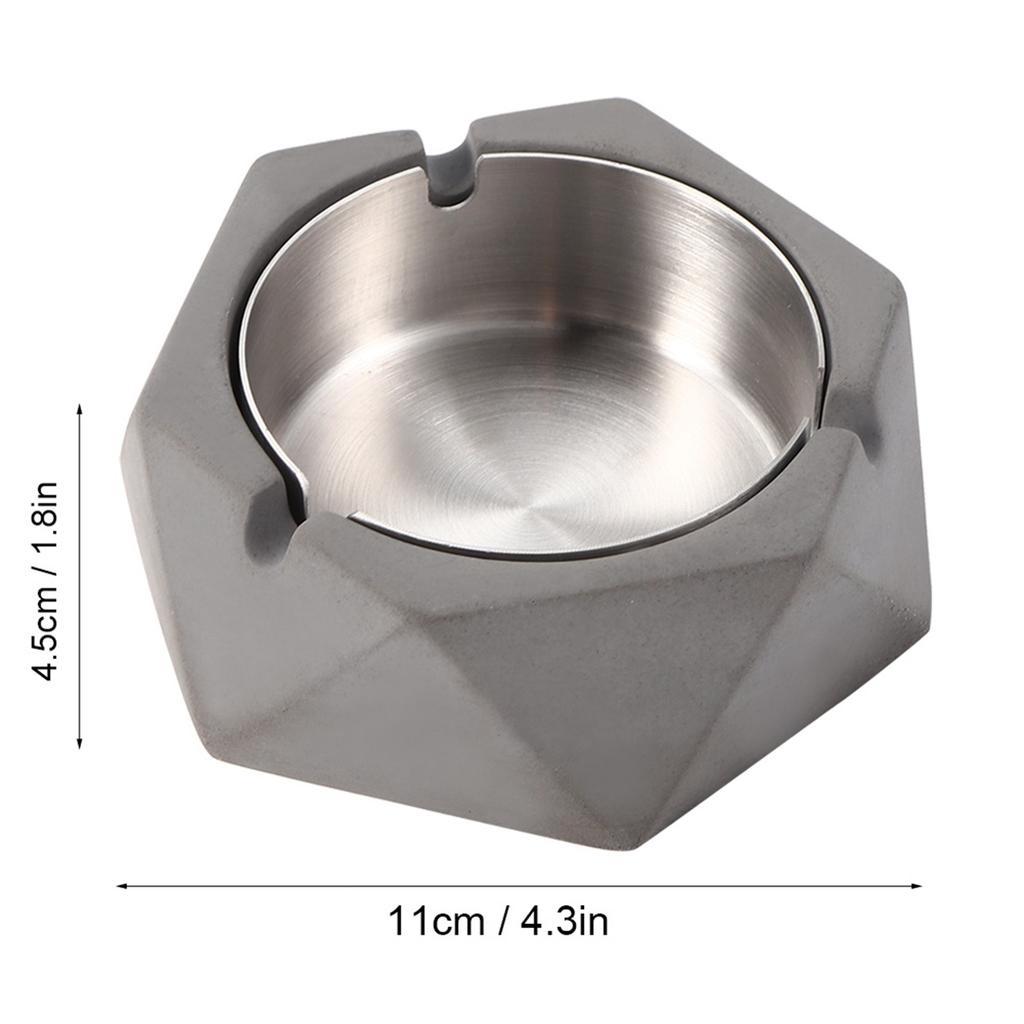 Nordic   Geometric Cement Ashtray Cigarette Ashes Tray Holder for Home Living Room