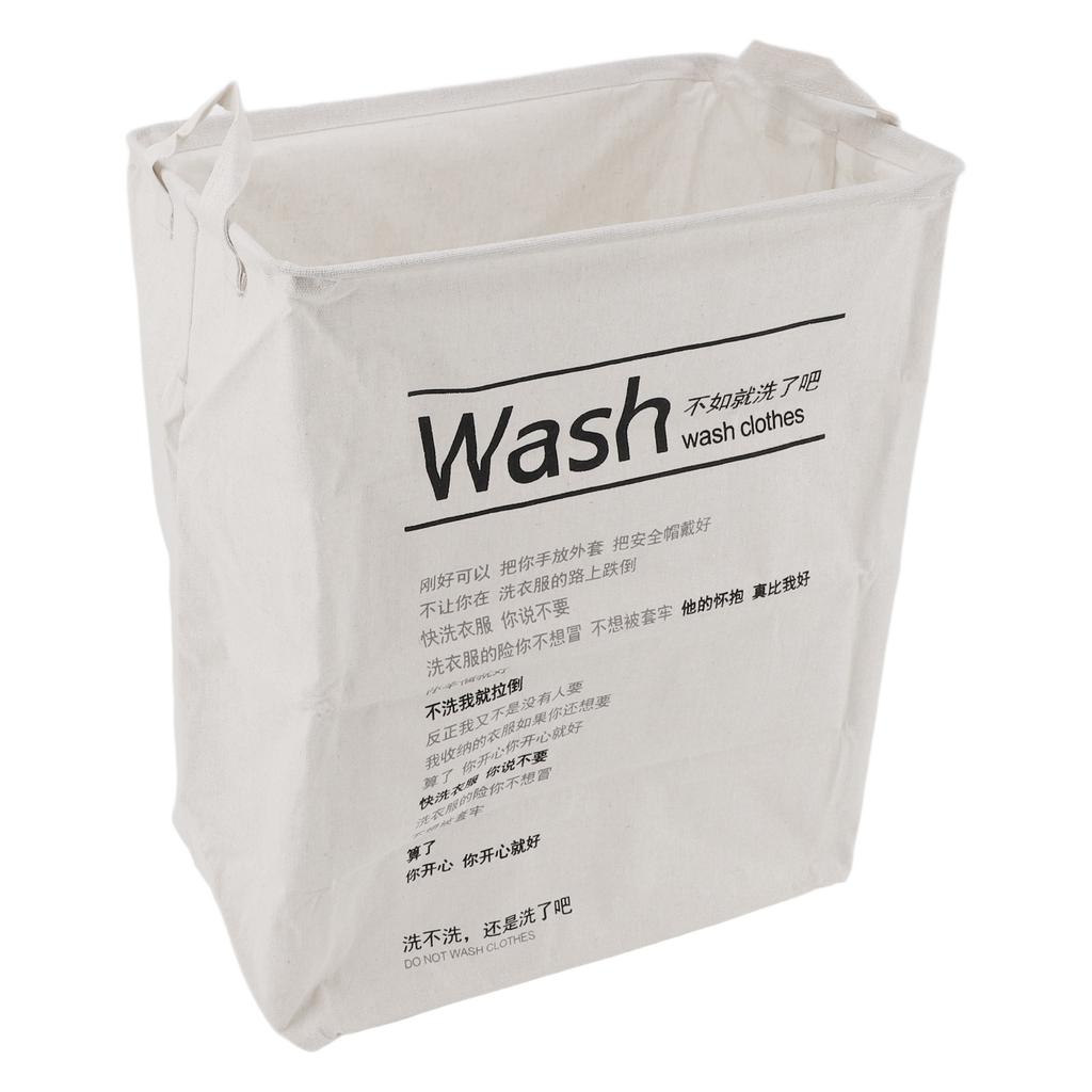 Folding Cotton Linen Laundry Basket Multifunctional Large Capacity Collapsible Dirty Clothes Basket