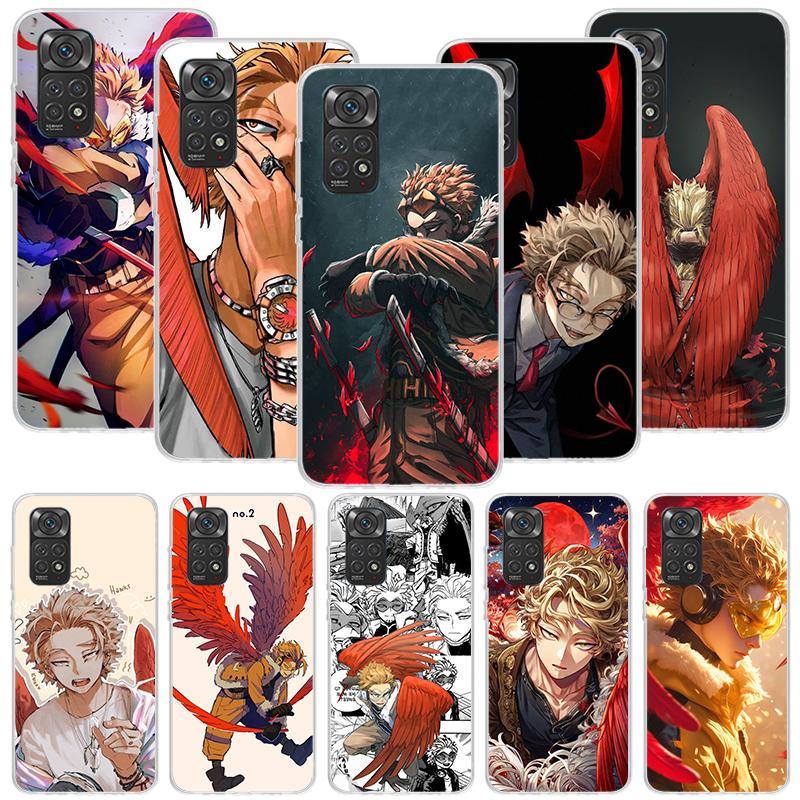 Hawks MHA My Hero A-Academy Pouzdro na telefon Pro Xiaomi Redmi Note 15 14 13 12S 12 Pro Plus 11S 11E 11 11T 10S 10 Umění Měkký Vzor Cov