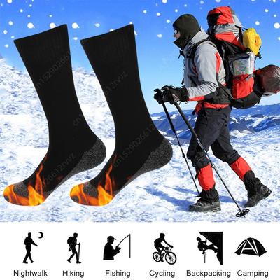 1/2Pairs Thermal Heated Socks Winter Self-Heating Socks Soft Elastic Thicken Anti-Slip Socks For Women Men Outdoor Ski Tube Sock