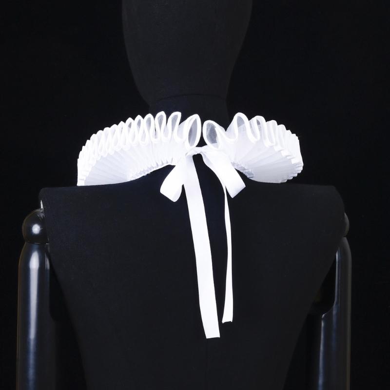 Colletto Arricciato Retrò Cravatta Cosplay per Ragazze Colletto Vittoriano Risvolto Cosplay Medievale Cravatta Colletto Arricciato Vittoriano