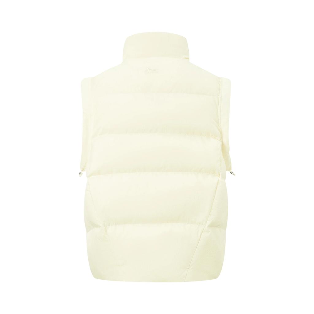 Li Ning Stand Collar Sleeveless Solid Color Down Vest Women Vests AMRV064-2