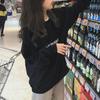 2025 Autumn Korean Loose-Fit Letter Print Thin Sweater for Women - Long Sleeve Pullover for Students