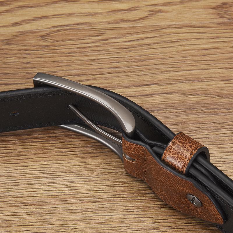Belt Men's Needle Buckle Retro Belt Fashionable Casual Pu Men's Wide Belt Versatile Pants Belt New Belt