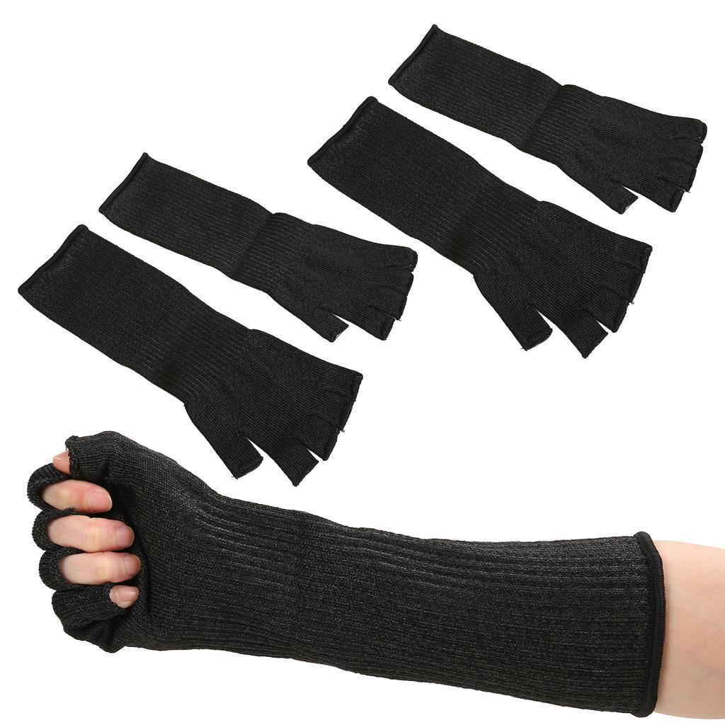 2 Paar Schnittfeste Sicherheitsärmel 5 Stufen Verhindern Kratzer Armschutz Ärmel mit Finger H