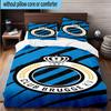 Set Biancheria da Letto con Stemma FC Brugge 3 Pezzi, Include 1 Copripiumino e 2 Federe Perfetto per Camera da Letto, Dormitorio, Regalo di Natale per Fan