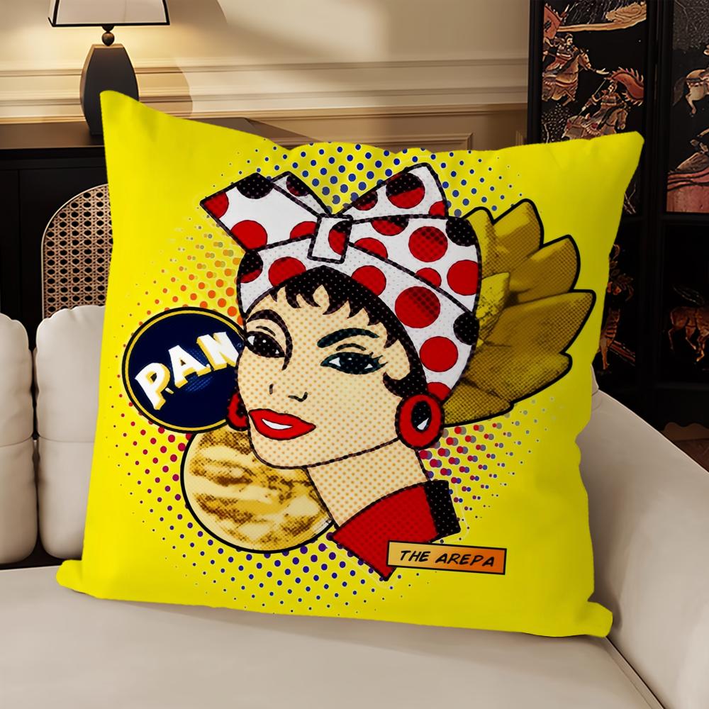 Aesthetic Art Venezuela Print Sofa Living Room Bedroom Headboard Backrest Cushion Square Cushion Nap Time Pillow Case