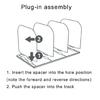 Desktop Book Sorter Organizers 3 Section Bookend for Shelf Space Saving Book End Magazine Stand for Magazine Notebook