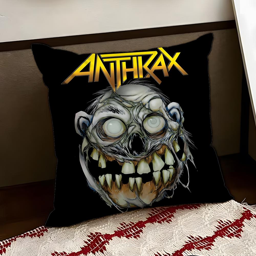 

AAnthrax Band Cushion Cover Reversible Soft Durable Pillow Cover Home Car MultiScene Use for Daily Comfort 30X30cm