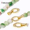 18K Gold Plated Zircon Fasteners Accessories Closure Lock Clasps For DIY Needlework Beads Pearls Jewelry Making Findings