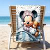 1pc Mickey3 Beach Towel with Custom Name, Beach/Swimming/Bath/Picnic/Camping Towel, Suitable for Seaside Beaches