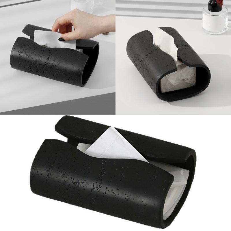 Resin Tissue Box Holder Modern Paper Container For Living Room Office Desk Space Saving Decorative Storage Organizer