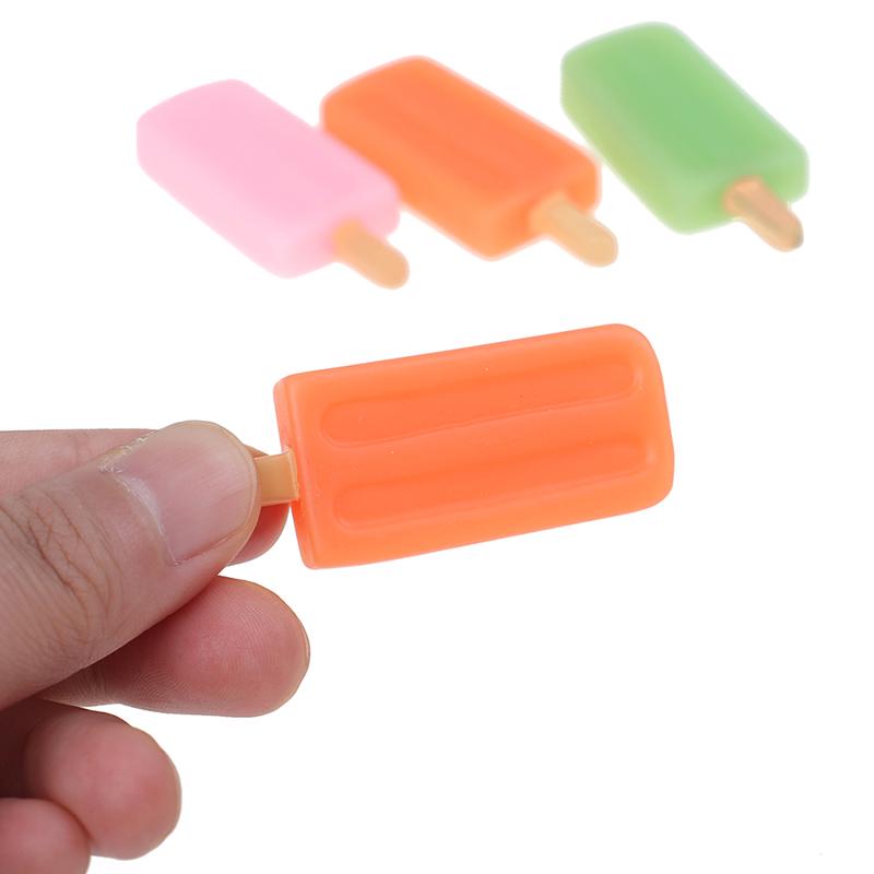 1-5pcs Mini Dollhouse Miniature Pretend Toy Mini Soft Ice Cream Cups Spoon Bar Ice-lolly Simulation Food For Dolls Accessories