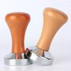 Stainless Steel Coffee Tamper, 51/53/58mm, Wooden Handle, Solid Powder Distributor