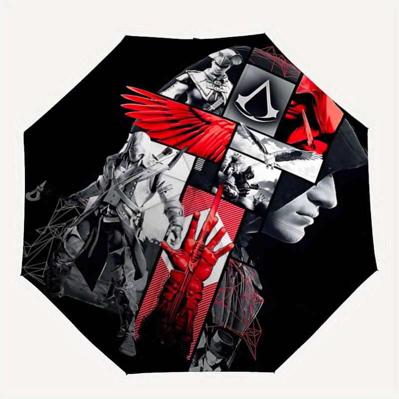 

1pc Assassin s Creed Self-Folding Umbrella, 8-Bone Compact Travel Umbrella, Durable Plastic And Iron Frame104