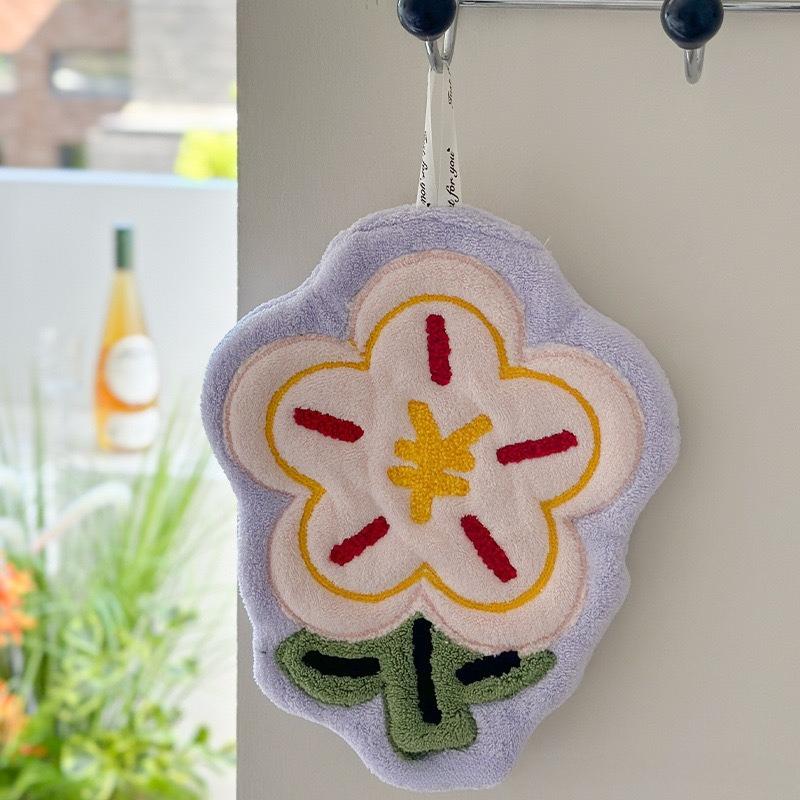 2025 Coral Velvet Flower Flower Towel Hanging Type Absorbent Quick Drying Suitable for Hanging Household, Kitchen Small Towels