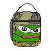 1 Piece Zipper Closure Soldier Storage Bag Pocket Pepe the Frog School Lunch Food Box Reusable For Lunch Food Bag