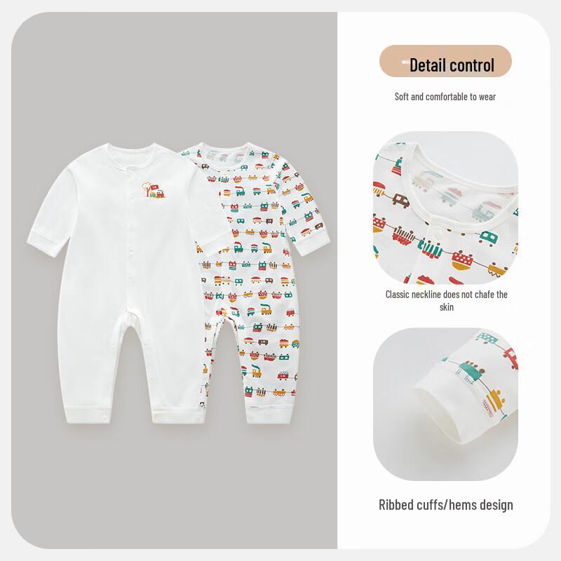 

Labi Baby Thin Full-Open Romper 2-Pack 73