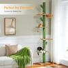 Adjustable Height Cat Tree for Indoor, Floor To Ceiling Cat Tower with Scratching Posts, Cat Condo, Hammock and Dangling Balls