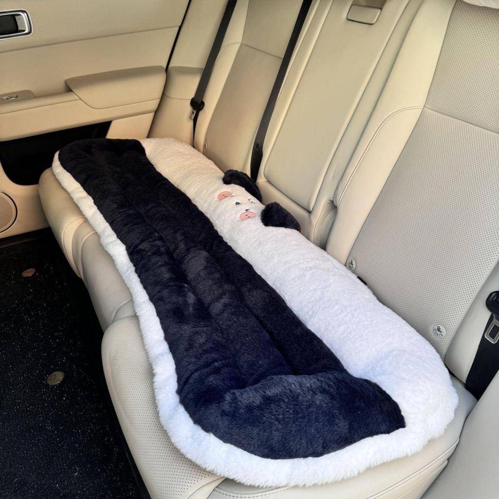 Damen Winter Plüsch Lang Autositzkissen - Warme Rückbankauflage