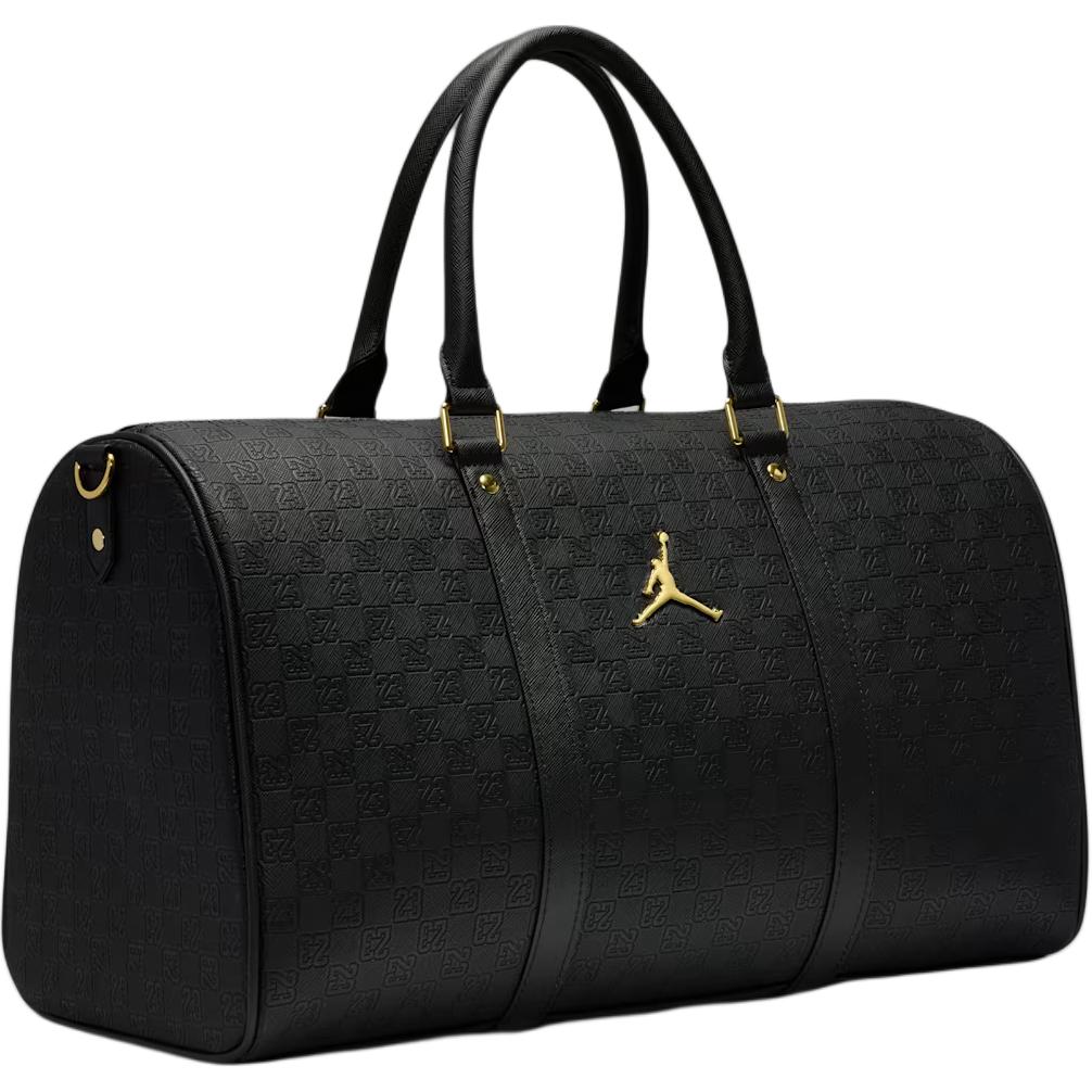 Jordan Monogram 25L Polyurethane One Shoulder Handbag, Travel Bag Unisex Black HV2856-011