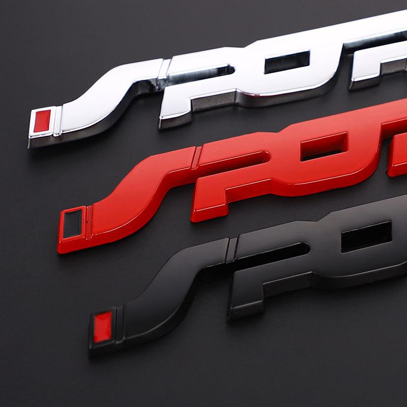 3D Metal Sport Car Side & Tail Sticker - SPORT Design