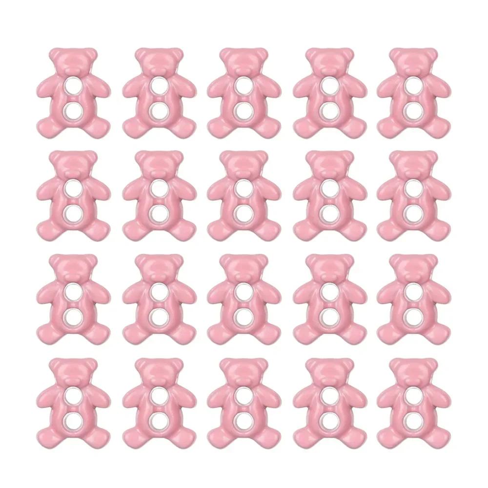 20PCS Cute Mini Decor Buttons Metal Buckles Bear Button DIY Doll Clothes Tiny Craft buttons Clothing Sewing Accessories