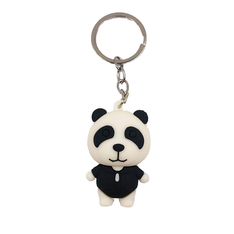 Cute Anime Panda Keychain For Women Men  Bag Pendant Accessories Kawaii Car Key Chain Couple Kids Christmas Gift