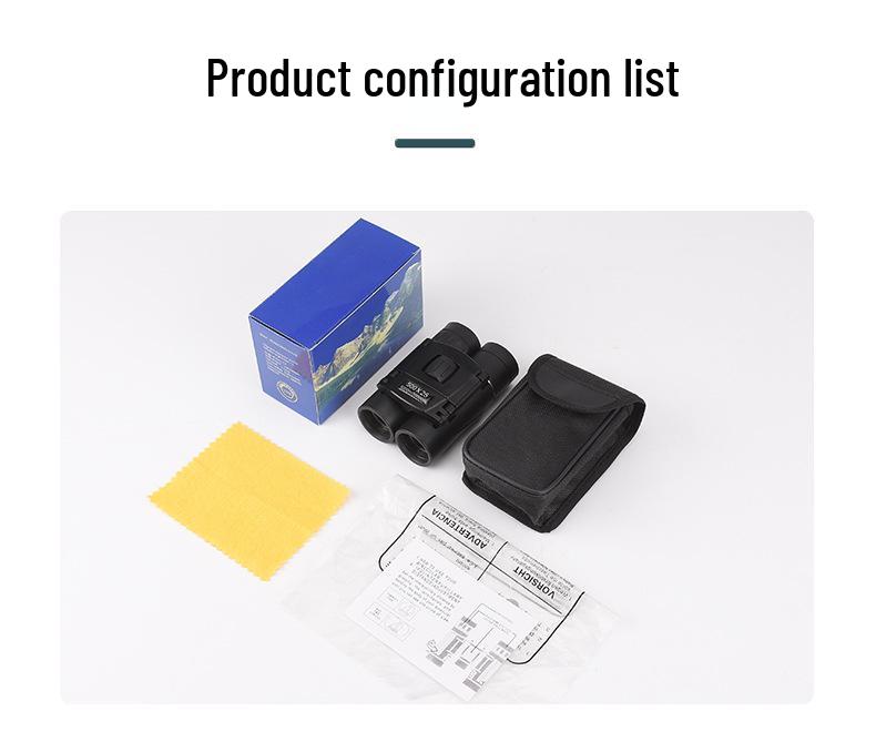 HD Foldable Binoculars: High Magnification, Professional Day/Night Use, Portable, Compatible with Mobile Phone Shooting