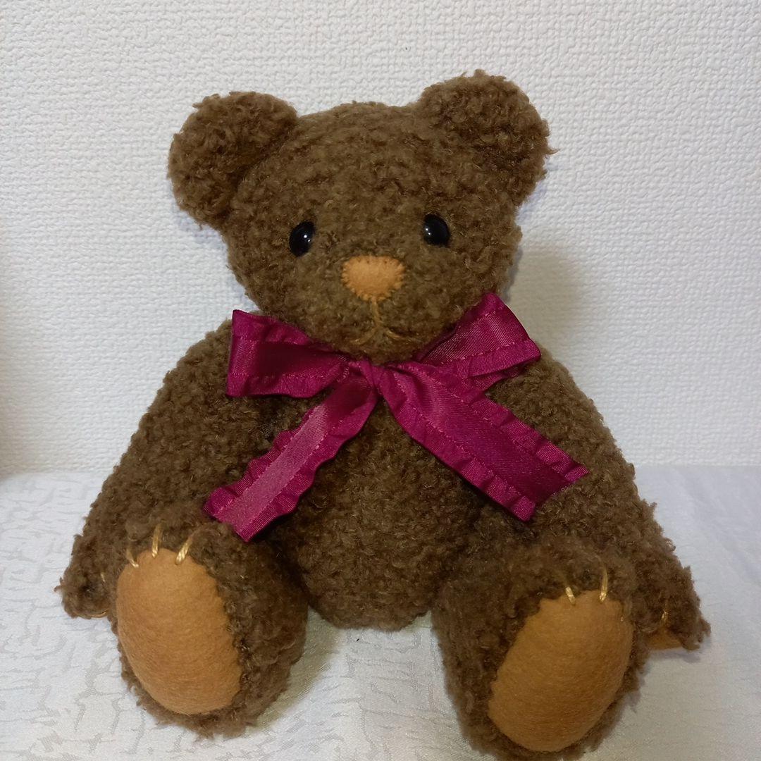

[USED] Handmade teddy bear plush toy - sheepskin teddy bear