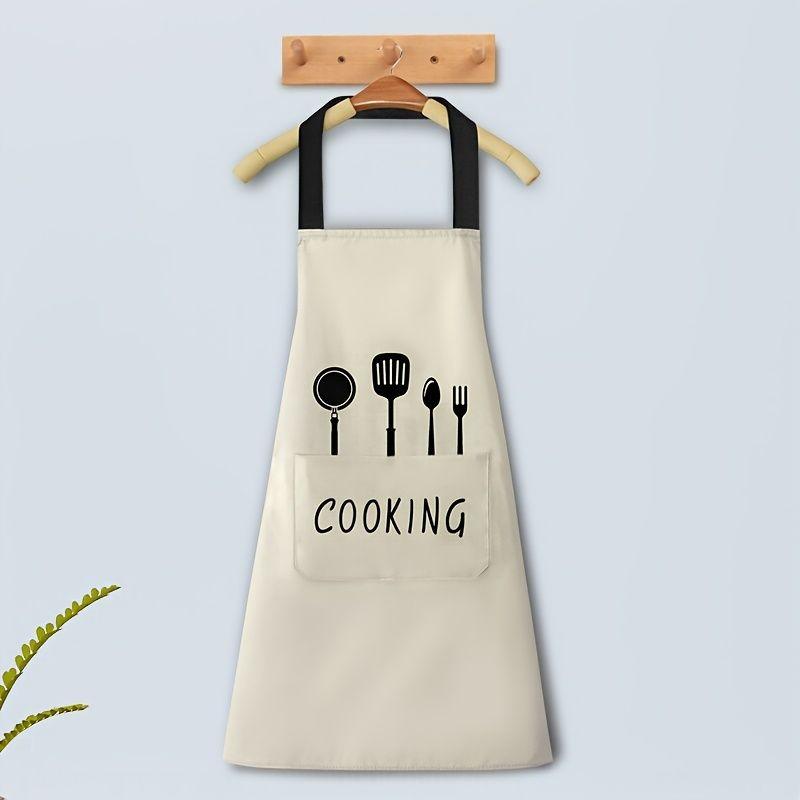 Cute Holiday Apron for Women & Men - Christmas, Halloween, Thanksgiving, Easter Kitchen Apron - Funny Cooking Apron for Baking 1pc белый