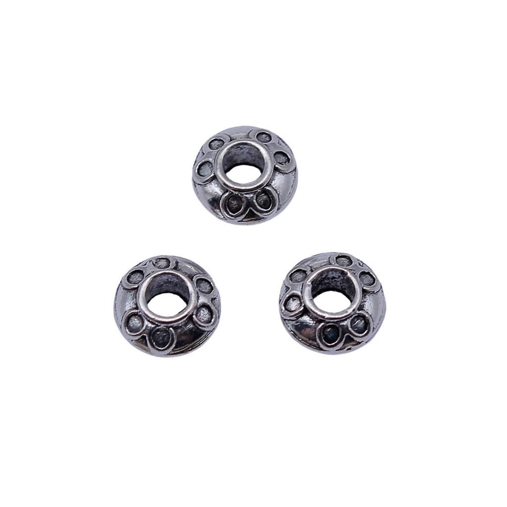 Multi Color Flower Edge Spacer Beads Metal Charms For Jewelry Making Accessories