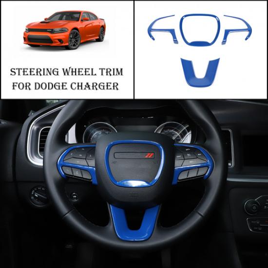 Inner Steering Wheel Decor Cover Trim for Dodge Charger Challenger Durango 2015+