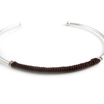 [K9585] - Brown 'Kilimanjaro' Silver Bracelet