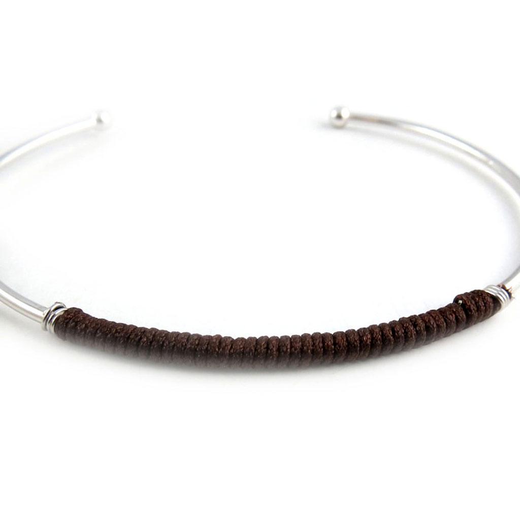 Les Trésors De Lily [K9585] - Bracelet Argent 'Kilimanjaro' marron