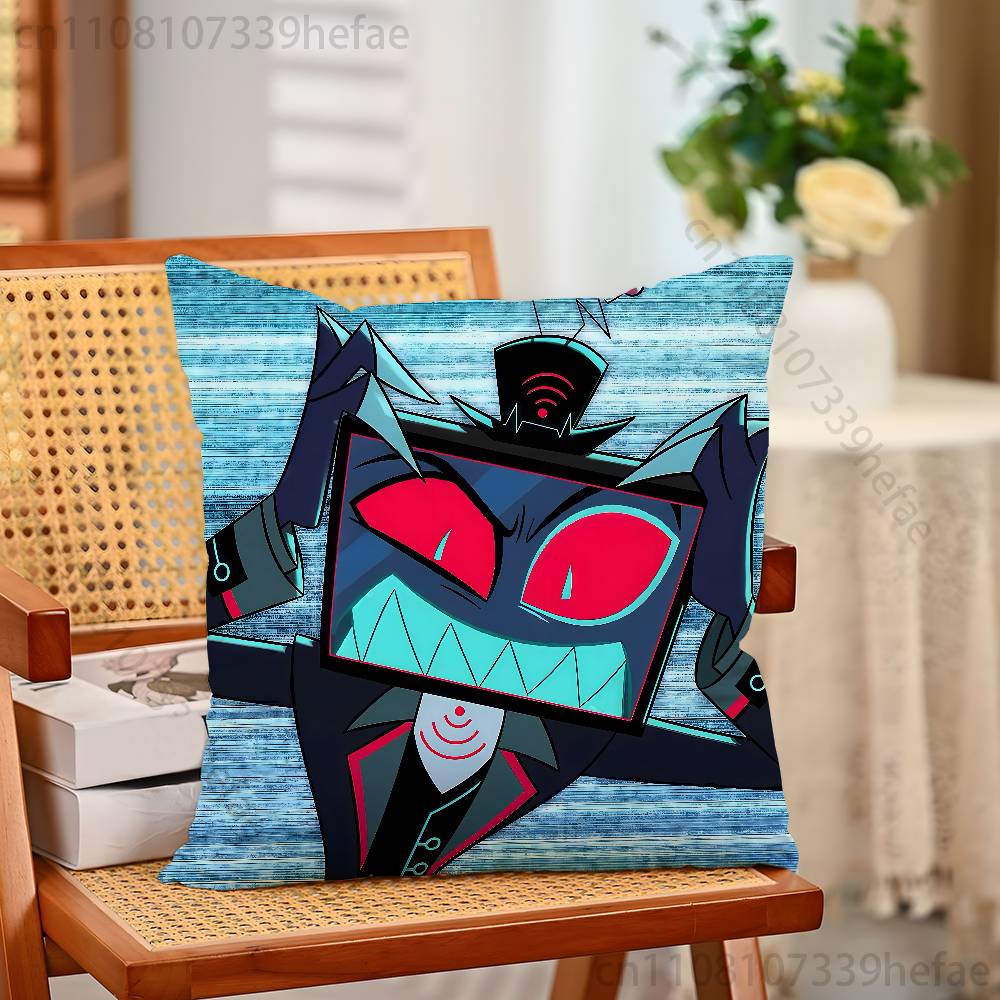 

VOX TTrust US HHazbinS Funny Pillow Case Antidustmite Pillowcase Invisible Zipper Silky Short Plush Sofa Cushion Cover 30x30cm