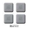 4Pcs Door Handle Bumper Square Anti-collision Silicone Fu Character Door Stopper Wall Protector Pad for Home