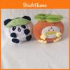 Niedlicher Panda Plüschtier Schlüsselanhänger Kurzplüsch 11cm Höhe Panda und Kaki Design