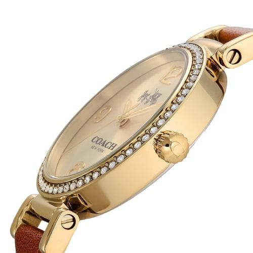 Coach Madison 32mm Women's Watch, Brown, Gold Dial, Stainless Steel, Quartz Movement, 14502650