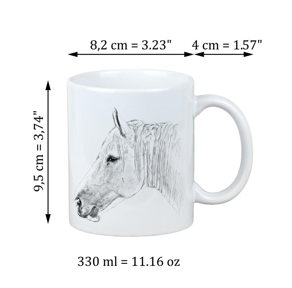 Boulonnais Horse - mug with a horse, mug with a photo, personalized gift from the Art-Dog brand