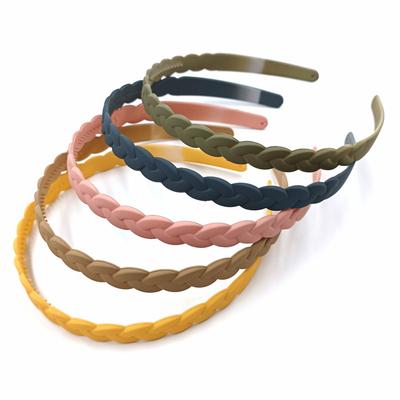 Hot Selliing Sport Band Hairband Head Hoop Headwear Thin Solid Color Headband Braid Hair Accessories Fashion