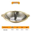 Dun Dian Thickened Stainless Steel Induction Hot Pot with Gold Rim
