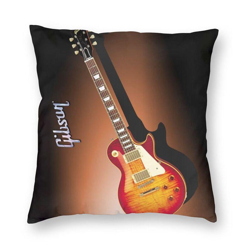 Rock Music 3D Guitar Cushion Cover 45X45 Home Decorative Print Music Note Throw Pillow Case For Sofa Double-Sided