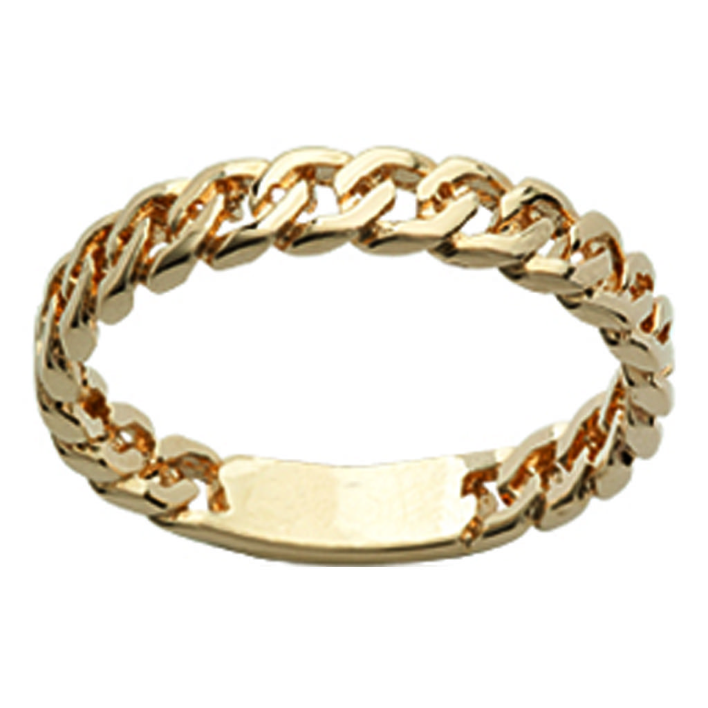 Guldpläterad vigselring 'Link of Love' - 3 mm