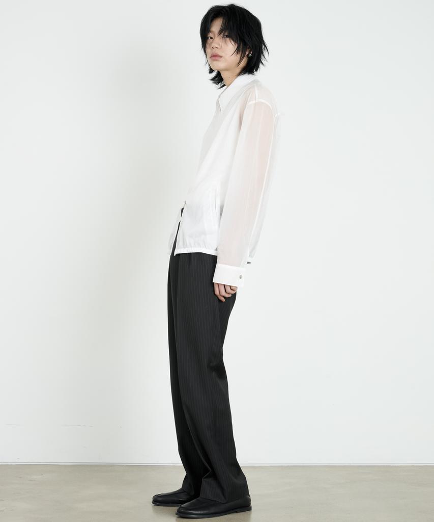 DUSTYWHITE White Haze Zip-Up Shirt