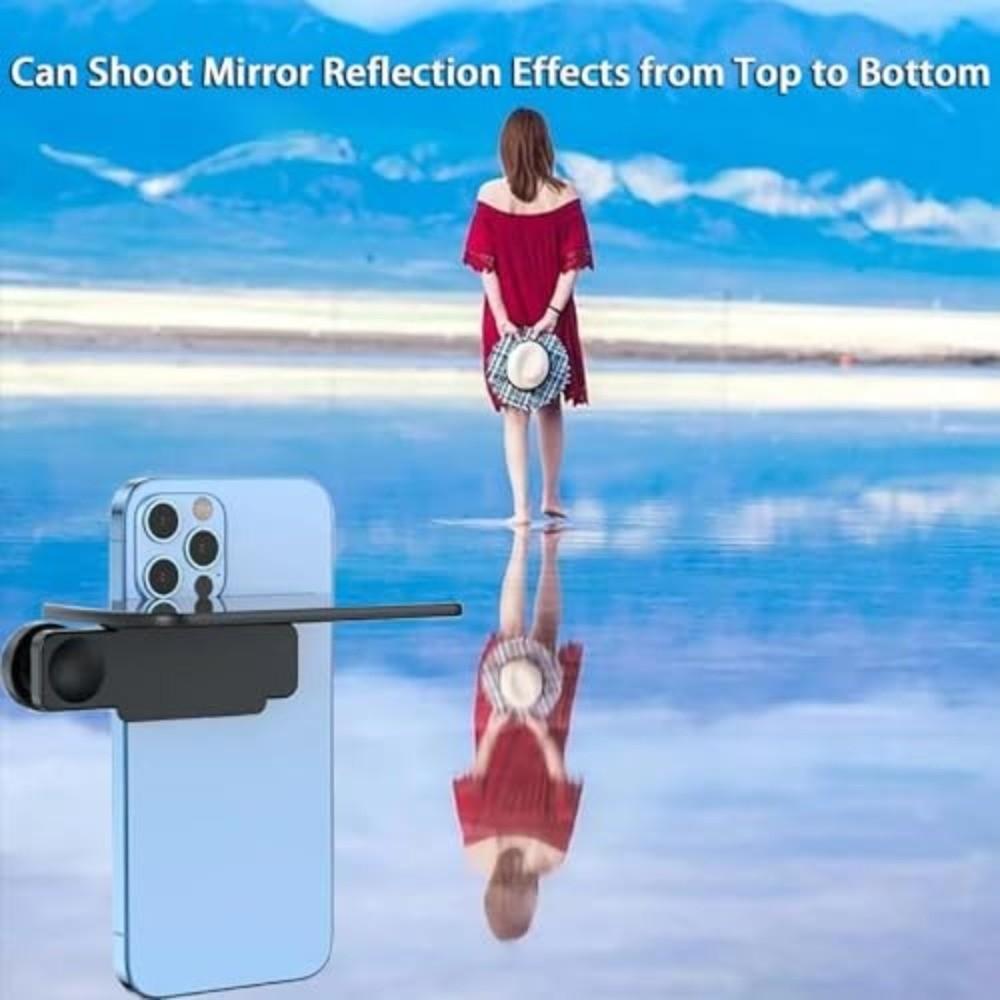 Adjustable Smartphone Camera Mirror with Cleaning Cloth Mirror Effect Lens Photography Use